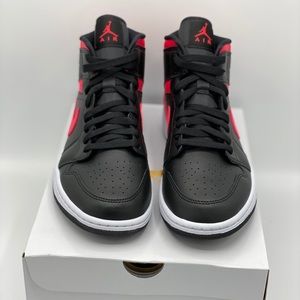 Women’s Jordan 1 mid Black/Siren Red/White